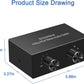 Y.D.F 4-Way Bi-Directional RCA Switch, HiFi AV L/R Sound Channel 2 in 4 Out or 4 in 2 Out, L/R Sound Channel Audio Switcher Splitter RCA Stereo Selector for DVD Stereo Speaker CD Player