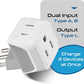 Ceptics Italy Travel Plug Adapter, Chile Plug Adapter with Dual USA Input, Compact Type L Plug Adapter, Safe Grounded Plug, Perfect for Cell Phones, Laptops, Chargers, 3 Pack - CT-12A
