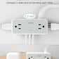 Ultra Thin 5FT Flat Extension Cord, TESSAN Surge Protector Flat Plug Power Strip, 4 Wide Spaced AC Outlets 3 USB A, 900 Joules Protection, Suitable for Home Office Dorm