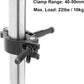 PHOCUS Half Coupler Clamp with 5/8" Baby Pin, Heavy Duty Truss Clamp on Round Tube for Supporting Photography Video Light Studio LED Ring Light (Clamp Range: 40-50mm)