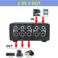 3 in 2 Out RCA Stereo Audio Switch Input Signal Source Switcher Selector Splitter Box -RC32