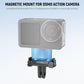 NEEWER Magnetic Mount Adapter Compatible with DJI Osmo Action 5 Pro 4 3, Quick Release Mount Base with Two Prong Connector for Tripods, Selfie Sticks, Vlogging Accessories, GP-73
