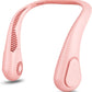 AMACOOL Bladeless Neck Fan Portable Personal Fan 5000mAh Rechargeable Battery Operated Wearable Fan for Women Men Outdoor Sport Travel Patio Garden Work Home Kitchen (Pink)