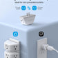 TROND 2 Prong to 3 Prong Outlet Adapter 2 Pack, 3-Way Angled Wall Extender with 3 AC Sockets, Plug Expander for Non-Grounded Outlets in Old House, Cruise Ship Essentials, White