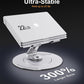 Ultra-Stable Swivel Laptop Stand for Desk with 360 Rotating Larger Base, Military-Grade Aluminum, Anti-Loosening Structure, Height Adjustable Laptop Stand, Suitable for 10"-17.3",Ocean-Grey