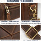 Luxorro Full Grain Leather Briefcase for Men, Top Choice Gifts, Handcrafted Laptop Bag with Multiple Compartments and Brass Hardware, Fits 15.6 Inch Laptop