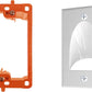 BestMounts - 1 Pack In Wall Cable Management Kit - Recessed Wall Plate Cable Pass Through Pair with Single Gang Low Voltage Mounting Bracket - TV Cord Hider for Wall Mounted TV ETL Listed