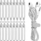 Nearockle 16Pcs Silicone Cable Straps Wire Organizer for Bundling Earphone, Phone Charger, Computer Cords, Reusable Cable Ties Cord Organizer in Home,Office,Kitchen,School(Grey)
