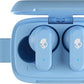 Skullcandy Dime 3 Wireless Earbuds, Bluetooth Headphones, Noise Isolating Fit, Up to 20 Hours Battery, Microphone for iPhone Android, Easy Carry with Integrated Lanyard - Preppy Blue