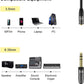 J&D 1/4 inch to 3.5mm Headphone Adapter, Heavy Duty Copper Shell Connecter Joint 3.5mm 1/8 inch Female TRS to 6.35mm Male TRS Stereo Audio Extension Cable (1 Feet)