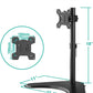 WALI Single Monitor Stand for 13-32 Inch Computer Screens, Freestanding Single Monitors Arm Desk Mount, Universal VESA Monitor Mount 75x75/100x100mm, Adjustable Height and Angle, (MF001), Black