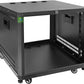 RIVECO 9U Network & Audio Rack with Feet & Wheels, Obtuse Angel Server Rack Cabinet, Rolling Studio Rack Case with Adjustable Depth Rails for 19" Stereo Recording & IT Equipment Mounting 1PCS