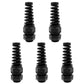Strain Relief Cord Connector,LISTENJIALE 5Pcs NPT 3/4" Waterproof Cable Gland Flex Spiral Strain Relief Adjustable 12.5-18mm Cable Connector Nylon Joint with Gaskets(Black)