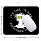 ITNRSIIET Mouse Pad with Stitched Edge Premium Textured Smooth Precise Operation Waterproof Washable Non-Slip Rubber Base Desktop Protection Mat, 10.2×8.3×0.12 inches, Funny Cat