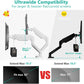 WALI Dual Monitor Stand for 17-32 inch Screens, Dual Monitor Arms for 2 Monitors Holds up to 19.8 lbs, Adjustable Gas Spring Dual Monitors Mount, VESA 75x75/100x100mm (GSMP002NW), White