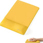 univo colors Design-Wave Wrist Rest Mouce Pad,PE Mouse Sliding Panel+Artificial Sheepskin+Memory Foam+Ergonomic+Anti-Slip Gel,Resilience Support During Work and Gaming,Mouce Accessory,Yellow