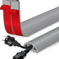 Floor Cord Cover for Wires on Floor Self Adhesive Cord Hider Floor Cable Management Wire Covers for Cords Protector Prevent Cable Trips Cord Cavity W 0.51" x H 0.31", Gray, 10Ft