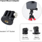SOONSUN Tripod Mount Kit with 1/4"-20 Conversion Adapter and Cold Shoe Mount with 1/4" Thread, Compatible with GoPro Hero 13 12 11 10 9 8 7 6 5, DJI Osmo, AKASO, SJCAM, Insta360, DSLR Cameras