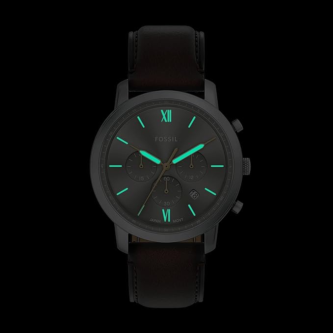 Fossil Men's Neutra Quartz Stainless Steel and Leather Chronograph Watch