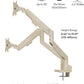 Pixio PS1D Wave Beige Dual Monitor Arm Stand Desk Mount - Fits up to 32 inches Monitors and up to 19.8lbs. VESA Compatibility and Integrated Cable Management