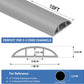 Floor Cord Cover Self Adhesive Cord Hider Floor Extension Cord Covers for Floor Power Cord Protector Cable Management Prevent Cable Trips Cable Cavity 0.59" W x 0.31" H (Grey, 10Ft)