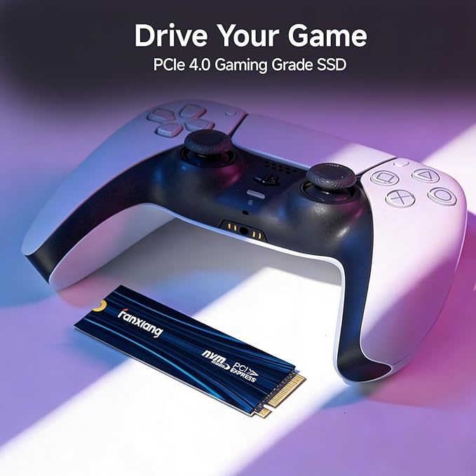 fanxiang 4TB NVMe SSD PCIe Gen 4 Gaming SSD for PS5, Up to 7000MB/s M.2 2280 SSD Compatible with PS5 Storage Expansion, Internal Solid State Drive for Gamers, Professionals, Creators S880E
