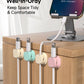 Magnetic Cable Clips, Adjustable Cord Holder Management, Adhesive Wire Keeper Organizer for Home Office Desk Phone PC Car Wall Desktop Nightstand Appliance (9-PCS Purple_Apricot_Cyan)