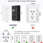 Black Wall Power Strip, 8 Way Outlets with 1680J Surge Protected, Multi Plug Wall Outlet with USB Ports, LED Indicator, 1875W Wall Mounted Surge Protectors for Dorm Room Office Kitchen