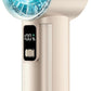 PANERGY High Speed Handheld Fan with Ice Cooler,1-100 Speed Adjustable Mini Turbo Fan, 4000mAh Battery Rechargeable & Digital Display,Gifts for Women Men Travel/Office/Beach/Camping(Beige)