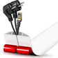 Floor Cord Cover Cavity 0.8"x0.37" Self Adhesive Cord Hider, 3.3FT Low Profile Cable Management, Extension Strip Protector for Wires, Prevent Cable Trips for Offices, Gyms, Exhibitions (White)