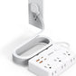 Flat Plug Power Strip Surge Protector, 5ft Ultra Thin Extension Cord with 4 USB Wall Charger(2 USB C Port), 6 Widely-Spaced Outlets Power Strip Compact for Travel, Office, Dorm Room Essentials (White)