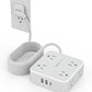 Flat Plug 20 FT Long Extension Cord, TESSAN Ultra Thin Power Strip Surge Protector with 8 AC Outlets, 900J, 3 USB Charger(1 USB C), Multi Port Charging Station for Home, Office, Dorm Room Essentials