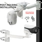 L-Shape Dome Camera Bracket, Wall Ceiling Mount for Security Dome Cameras, Wall Mount,Corner (Vertical Pole Bracket+Hoop 7.8 in )
