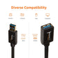 Amazon Basics USB-A 3.0 Extension Cable, 4.8Gbps High-Speed, Male to Female Gold-Plated Connectors, 6.5 Foot, Black
