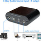 New D3 3(1)-in-1(3)-Out 3.5mm Stereo Audio Switch Source Input Signal switcher selector Splitter Box Mini