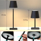Cordless Table Lamp Rechargeable Lamps: 6000mAh Battery Operated Table Lamp Outdoor Waterproof, Touch Control, Portable Wireless Desk Lamp for Dinner/Bedroom/Restaurant(Black 2 Pack)