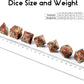 Metal Dice Set DND, DNDND 7 PCS Metallic Flowers D&D Dice with Gorgeous Gift Case for D&D Dungeons and Dragon Tabletop Game (Brown and Cream-Coloured)