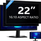 [2 Pack] 22 Inch Computer Privacy Screen Filter for 16:10 Aspect Ratio, Eye Protection, Anti-Glare, Anti-Blue Light Computer Monitor Privacy Filter, Removable Anti-Scratch 22in Protector Film