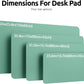 YSAGi Leather Desk Protector, Office Mat, Large Mouse Mat, Non-Slip PU Leather Blotter, Laptop Desk Pad, Waterproof Writing Pad for Office and Home (Green-Blue, 47.2" x 23.6")