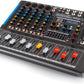 Pyle 6-Channel Bluetooth Studio Audio Mixer - DJ Controller w/ USB Drive - XLR Mic Input - +48V Phantom Power - 16 DSP Effects - MP3/WAV Playback - For Professional & Beginner Use - PMXU67BT