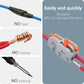 20Pcs Lever Wire Connectors, 1 in 2 Out DIY Mini Splicing Compact Splitter Docking Terminal Block Electrical Connectors, 24-12 AWG