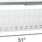 Stand Up Desk Store Under Desk Cable Management Tray Black Horizontal Computer Cord Raceway and Modesty Panel (White, 51")