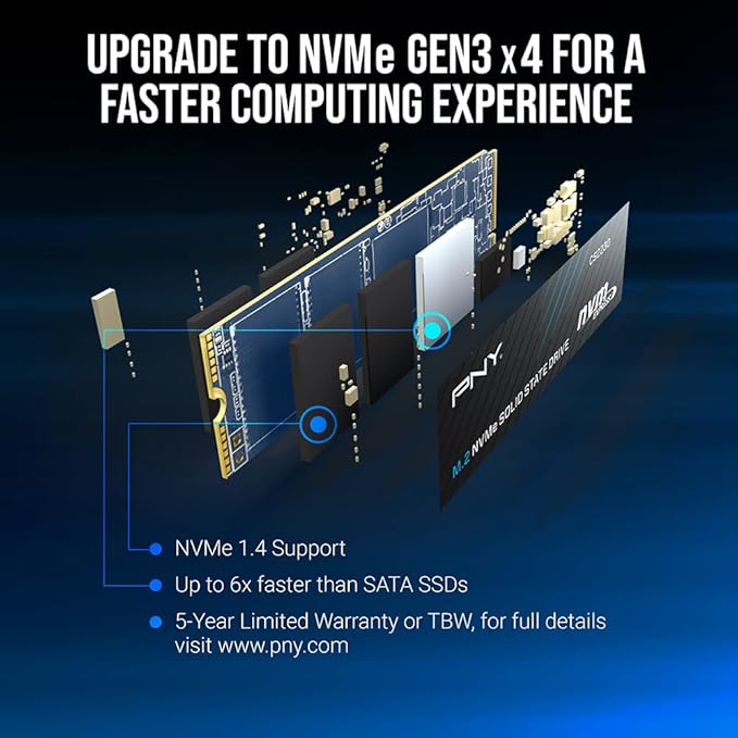 PNY CS2230 1TB M.2 NVMe Internal Solid State Drive (SSD) - M280CS2230-1TB-RB