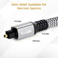 Optical Audio Cable 3 FT, Digital Audio Cable, Toslink Fiber Optic Cord, [Nylon Braided, Slim Aluminum Shell, Gold Plated Connector], for Home Theater, Sound Bar, PS4, Xbox, TV and More