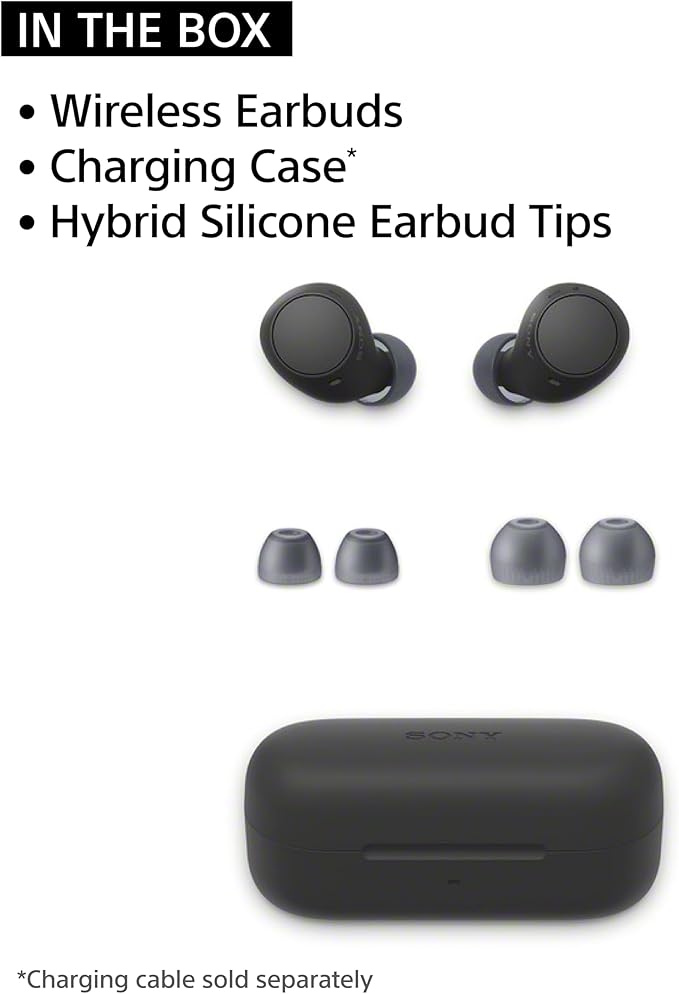 Sony WF-C510 Truly Wireless in-Ear Bluetooth Earbud Headphones with up to 22-Hour Battery, Multipoint-Connection, Mic and IPX4 Water Resistance, White- New
