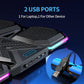 LIANGSTAR Laptop Cooling Pad Gaming Laptop Cooler, Laptop Fan Cooling Stand with 6 Quiet Fans for 15.6-17.3 Inch, 7 Height Adjust, RGB LED Light 4 Modes, Switch Control Fan Speed, 2 USB Port, 2023 New