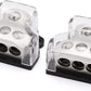 3 Way Power Distribution Block 1x 0 Gauge in 3X 4 Gauge Out Amp Power Distribution Ground Distributor Connecting Block for Car Amplifier Audio Splitter,2Pcs