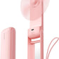 Aecooly Slim Portable Fan with Mirror, Thin Handheld Fan, USB Rechargeable Mini Personal [24H Max Cooling Time], Battery Powered Small Foldable Pocket for Travel, Lash, Makeup, Gifts for Women -Pink