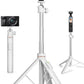 JOILCAN Tripod for iPhone & Camera, 64" Selfie Stick with 360° Ball Head Remote & Phone Holder, Extendable Portable Phone Tripod Stand for Travel Vlog Compatible with Canon Sony DLSR DJI (White)