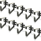 10 Pack Server Rack Cable Management D-Ring Hooks - Bracket Organizer Hook Mount Set for Network Patch Cables, Fiber Optic, Power Cords (10 Pieces) - Made in Taiwan